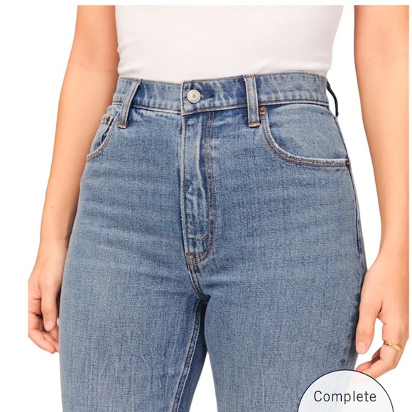 Abercrombie & Fitch Denim - Abercrombie & Fitch Curve Love Ultra High Rise Ankle Straight Jean Long